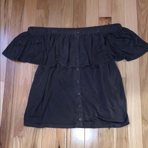 AE Soft & Sexy Slub off the shoulder top - Picture 1 of 2